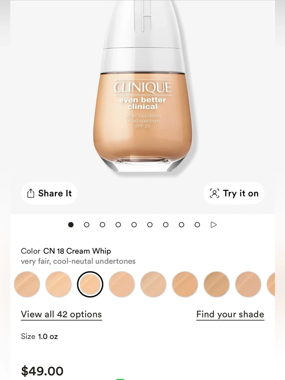 Clinique benefits skin